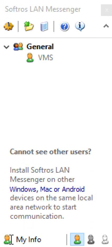 Softros LAN Messenger main screen