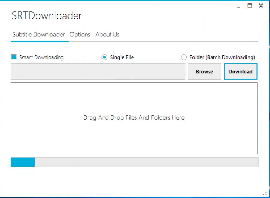 Srt Downloader main screen