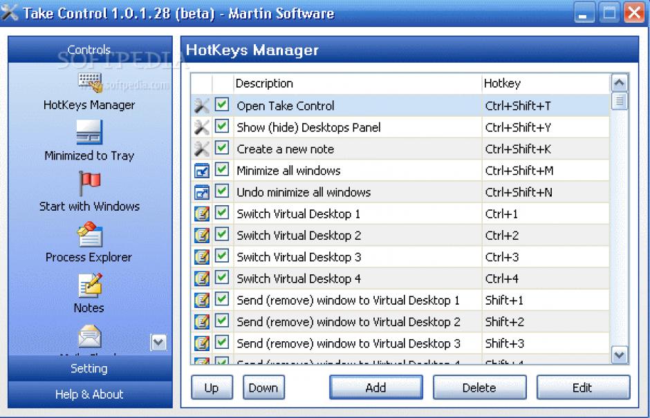 screenshot of program