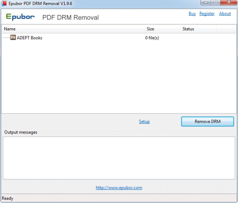 Epubor PDF DRM Removal main screen