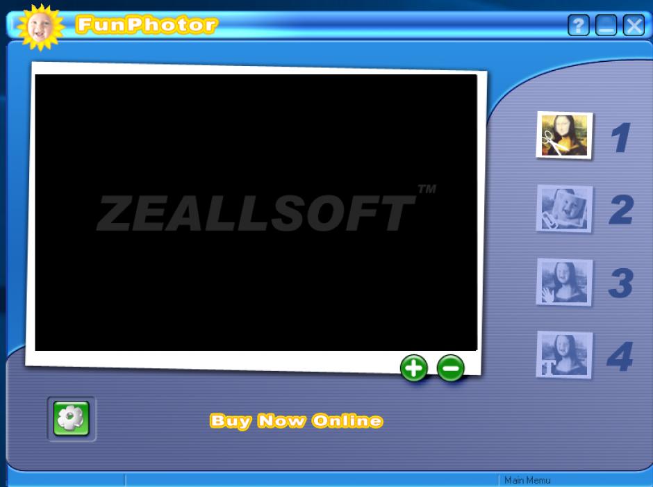 FunPhotor main screen