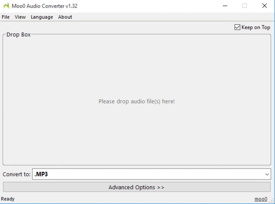 Moo0 Audio Converter main screen