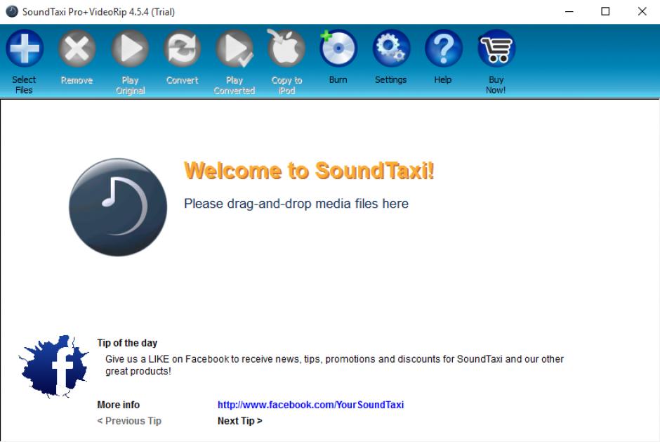 SoundTaxi main screen