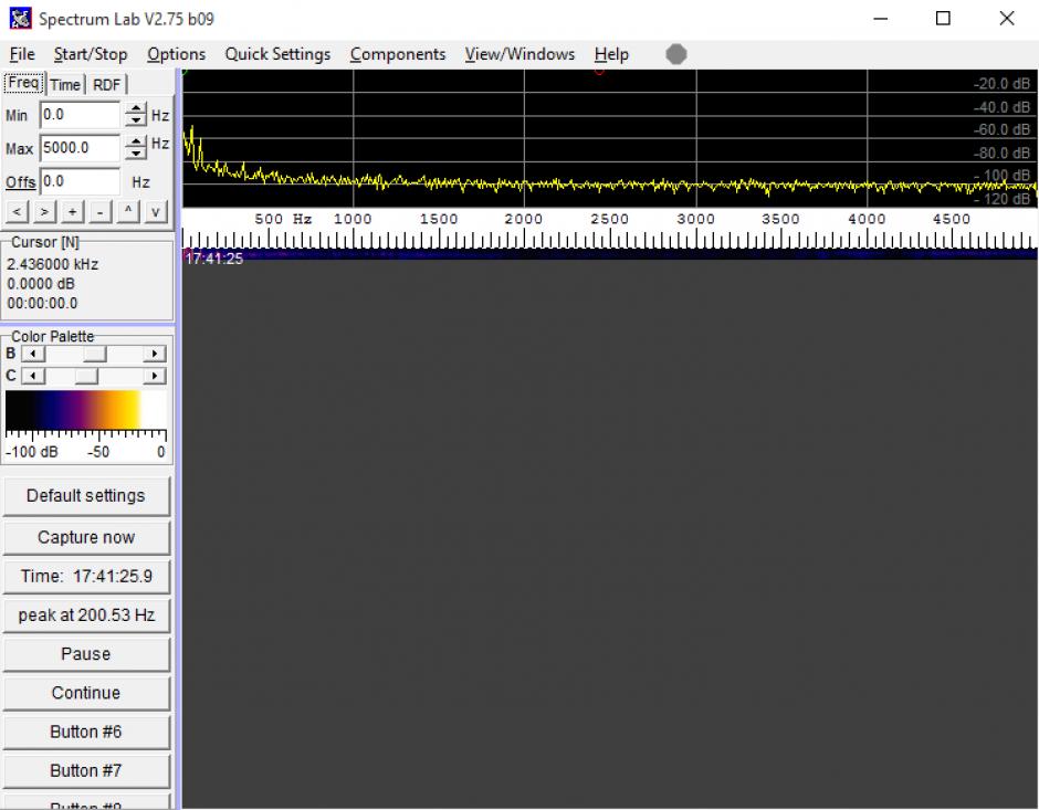 Spectrum Lab main screen