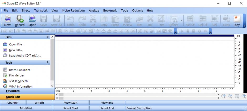 SuperEZ Wave Editor main screen