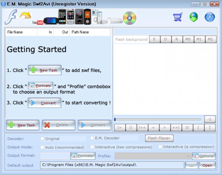 screenshot of program