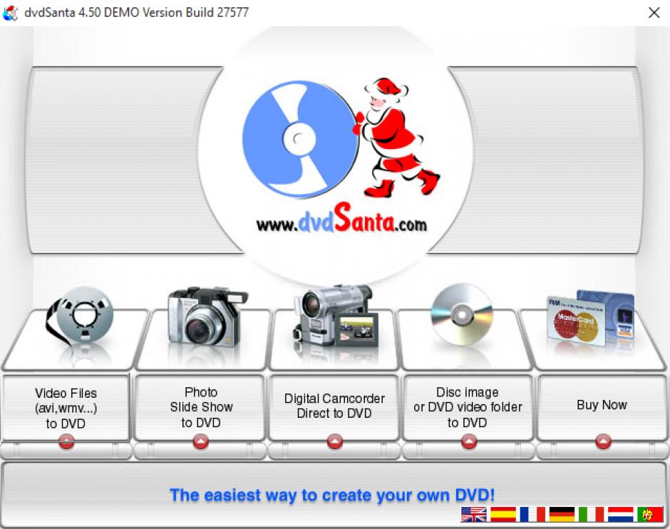 dvdSanta main screen