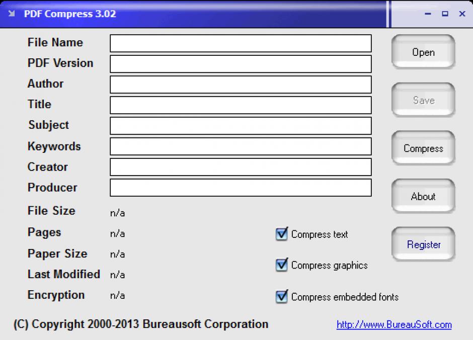 PDF Compress main screen