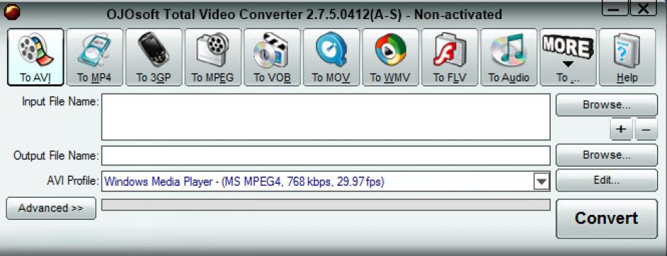 screenshot of program