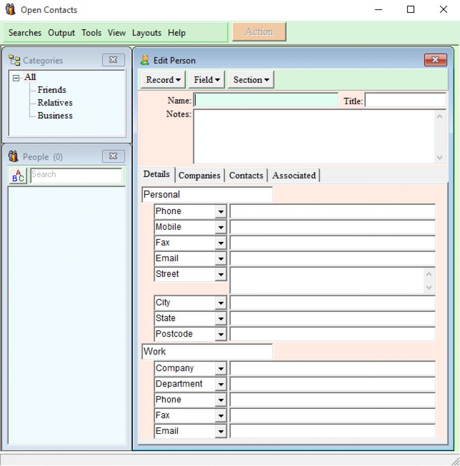 screenshot of program