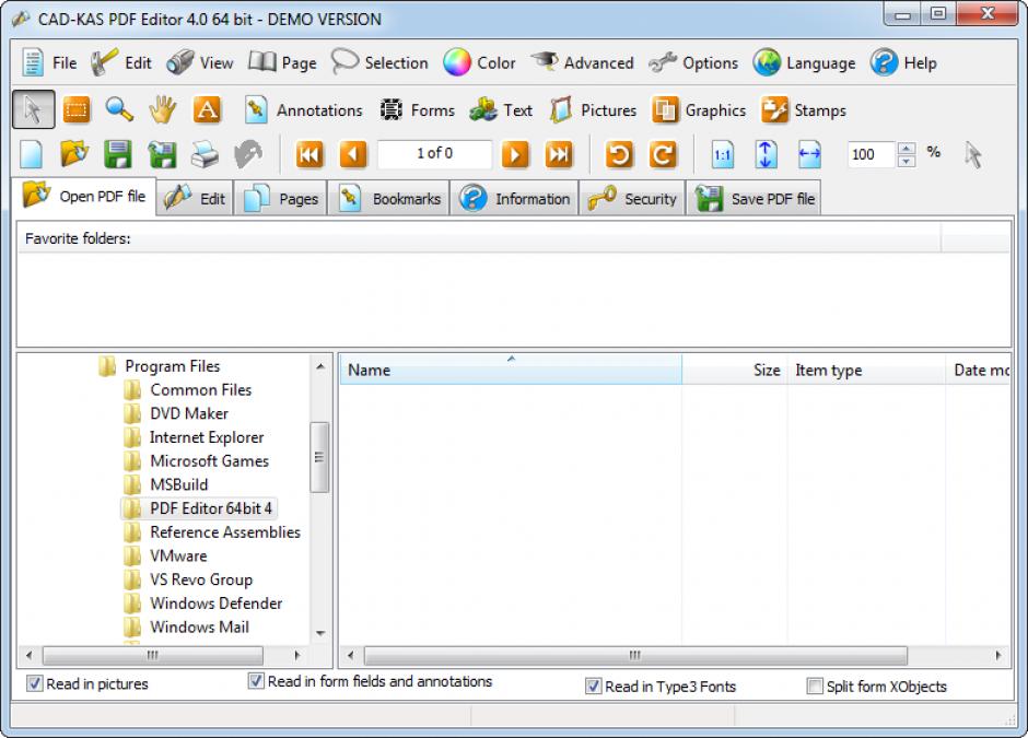 PDF Editor main screen