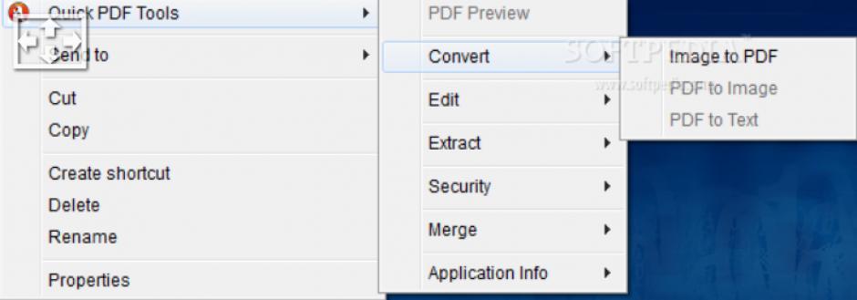 Quick PDF Tools main screen