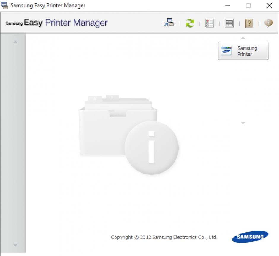 Samsung Easy Printer Manager main screen