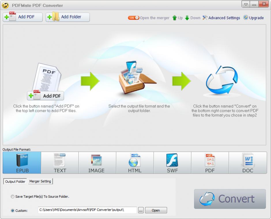 PDFMate PDF Converter main screen