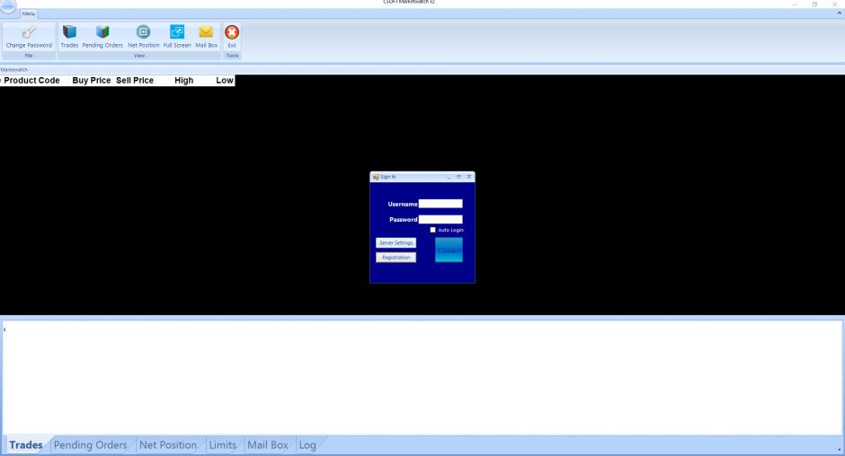 screenshot of program