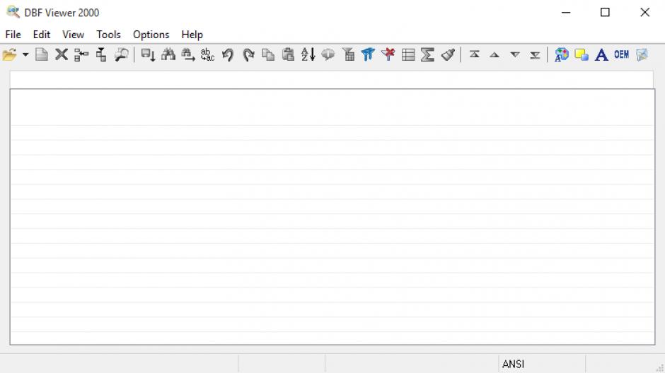 DBF Viewer 2000 main screen