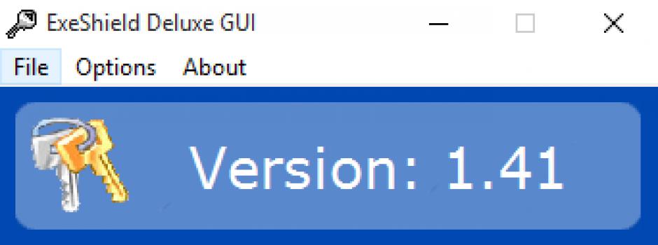 ExeShield Deluxe main screen