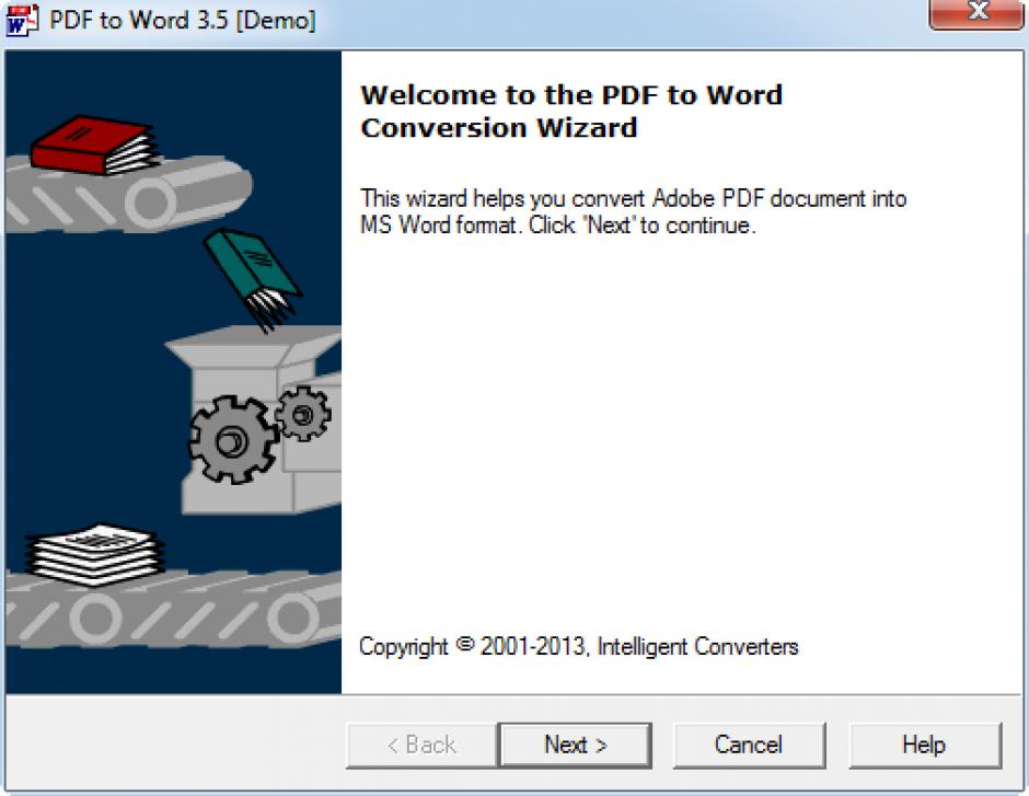 PDF-to-Word Demo main screen