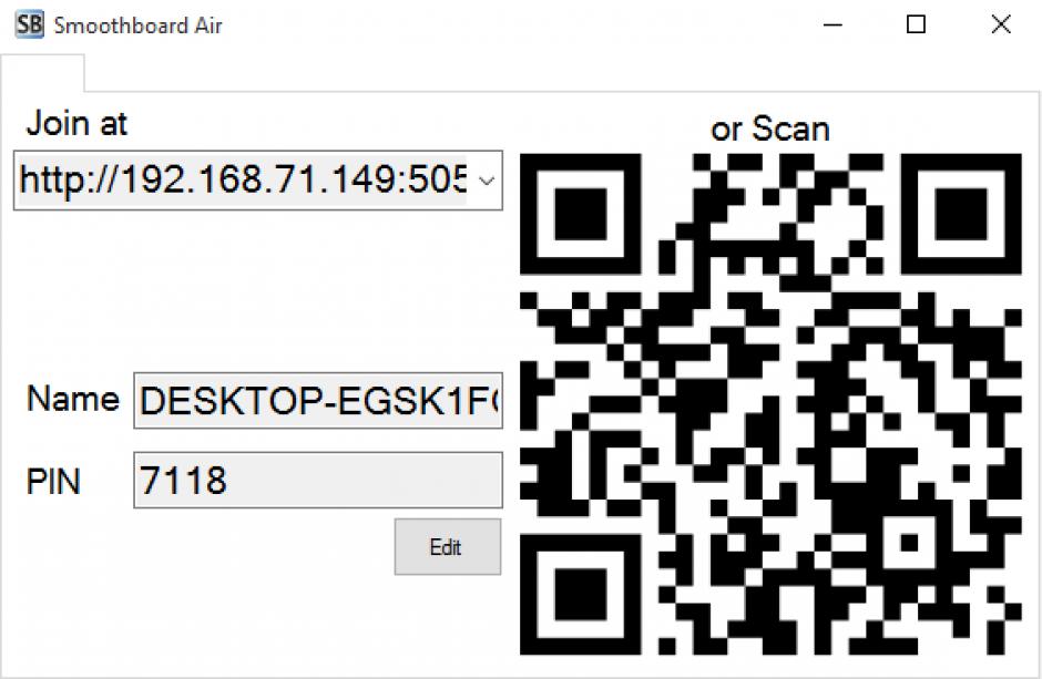 Smoothboard Air main screen