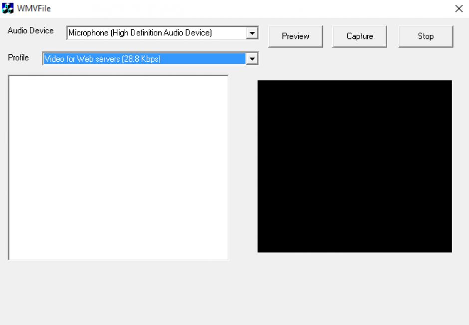 VideoCap ActiveX Control main screen