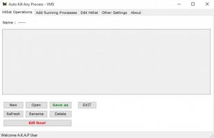 Auto Kill Any Process main screen