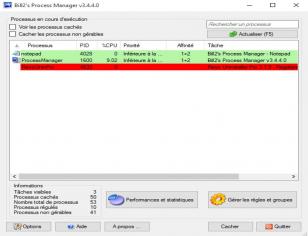 Bill2's Process Manager main screen