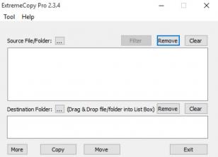 ExtremeCopy Pro main screen