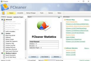 FCleaner main screen