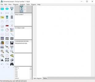 IBM SPSS Amos main screen