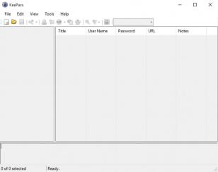 KeePass Password Safe main screen