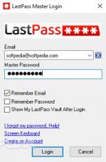 LastPass main screen