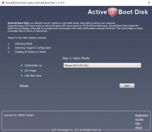 Active Boot Disk main screen