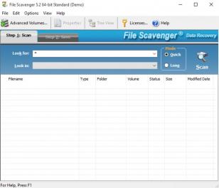 File Scavenger main screen
