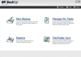 GFI Backup Freeware main screen