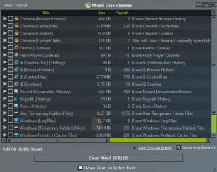 Moo0 Disk Cleaner main screen