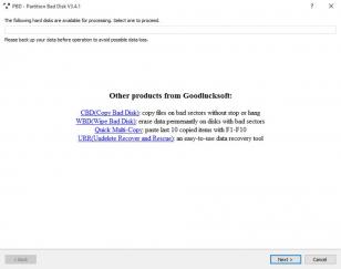 Partition Bad Disk main screen