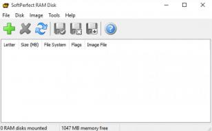SoftPerfect RAM Disk main screen