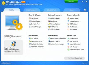 WinUtilities Professional main screen