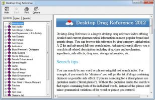 Desktop Drug Reference main screen