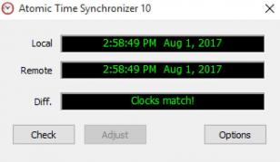 Atom Time Synchronizer main screen