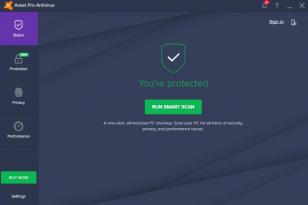 Avast Pro Antivirus main screen