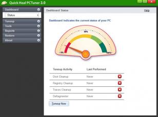 Quick Heal PCTuner main screen