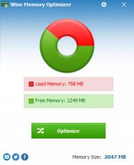Wise Memory Optimizer main screen