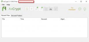 AxCrypt main screen