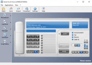 Venta Fax & Voice main screen