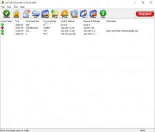 Anti DDoS Guardian main screen