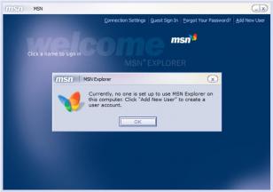MSN Explorer main screen