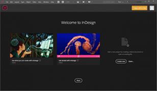 Adobe InDesign CC 2017 main screen