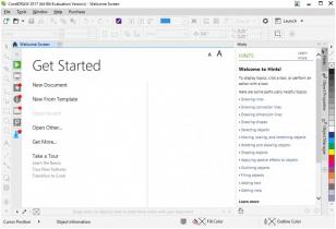 CorelDRAW Graphics Suite 2017 main screen