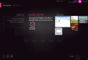 Microsoft Zune main screen